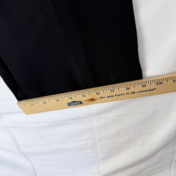 Anne Klein Womens Black Bootcut Pants Size 10 Leather Trim Office Career - Picture 12 of 12